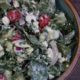 Kale and Spinach Salad With Feta Cheese
